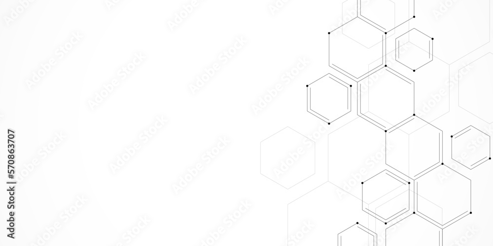 Poster vector illustration of hexagons pattern. geometric abstract background with simple hexagonal element