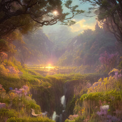 morning in the mountains