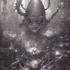 black and white mask