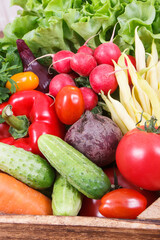 Healthy vegetables containing minerals and vitamins. Best food for slimming and dieting