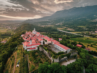 Beautiful medieval town on the top of the hill.