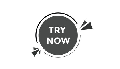 Try now button web banner templates. Vector Illustration