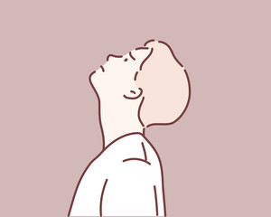 Sad man. Hand drawn style vector design illustrations.