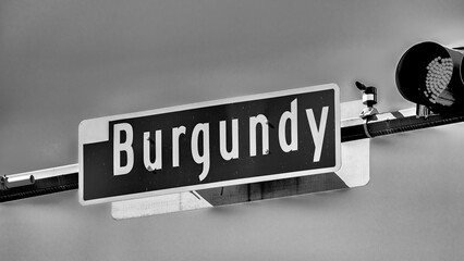Burgundy Street sign in New Orleans