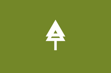 Illustration vector graphic of geometric triangle pine tree