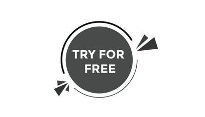 Try for free button web banner templates. Vector Illustration