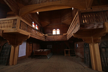 Interior of the Church of St. Michael the Archangel in Bystre, Bieszczady Mountains, Poland
