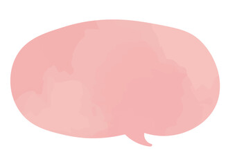 水彩風丸くてかわいい吹き出しのイラスト
