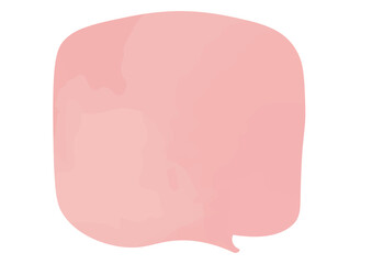 水彩風四角吹き出しのイラスト