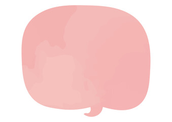 水彩風丸くてかわいい吹き出しのイラスト