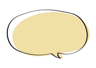 シンプルでおしゃれな手描き吹き出しのイラスト