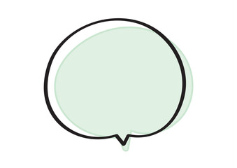 シンプルでおしゃれな手描き吹き出しのイラスト