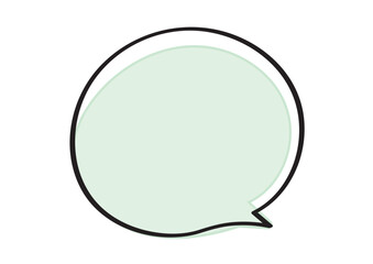 シンプルでおしゃれな手描き吹き出しのイラスト