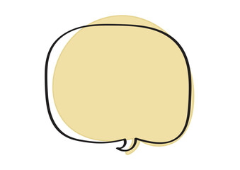 シンプルでおしゃれな手描き吹き出しのイラスト