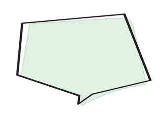 シンプルでおしゃれな手描き吹き出しのイラスト