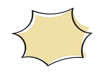 シンプルでおしゃれな手描き吹き出しのイラスト