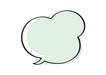 シンプルでおしゃれな手描き吹き出しのイラスト