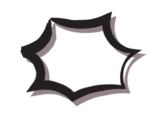 和風の雲形吹き出し