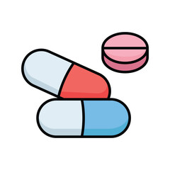 pills - medicine icon vector design template simple and modern