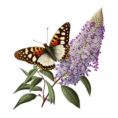Fototapeta na wymiar butterfly bush flower