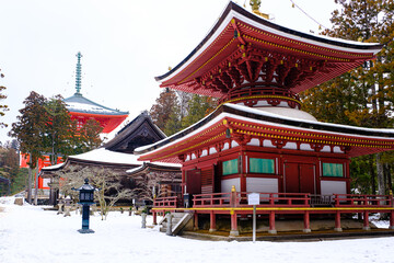 Obraz premium 【和歌山県】高野山 壇上伽藍 東塔 (2023/02/08撮影)