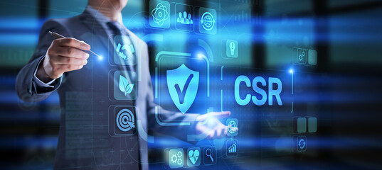 CSR Corporate social responsibility business finance concept.