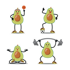 Avocado sport exercise different activity