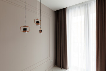 A stylish lamp for a modern interior in a new building