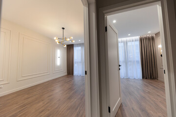 two rooms in a modern interior, stylish design