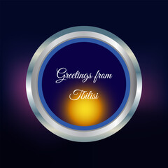 Greetings from Tbilisi on a colorful background, vector illustration