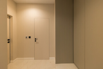 Interior of a corridor in a modern apartment in a new building