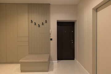 Interior of a corridor in a modern apartment in a new building