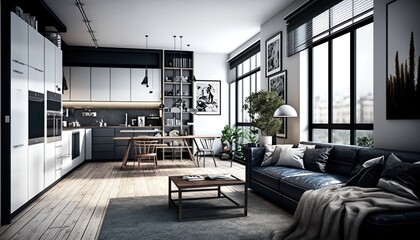 Fototapeta na wymiar modern living room design