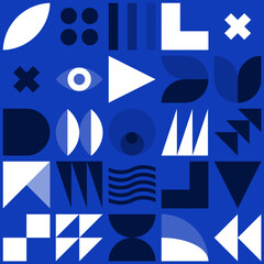 Blue geometric pattern abstract illustration