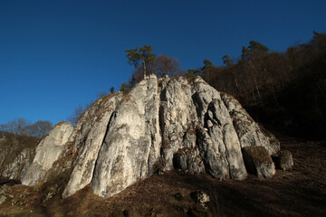 Rock formation in Ojcow National Park, Poland