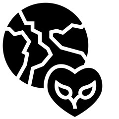 eco friendly black solid icon