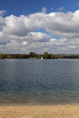 Obraz premium Artificial lake Kryspinow near Cracow, Poland