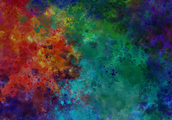 Fototapeta na wymiar abstract art of colorful digital paint splash