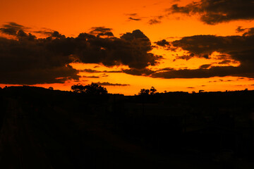 Fototapeta na wymiar Sunset in Pato Branco Paraná, Brazil: 2023 