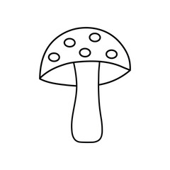 amanita icon  vector mushroom  sign