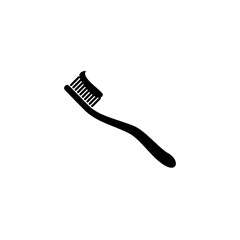 Toothbrush icon. Simple style oral hygiene shop poster background symbol.