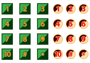 Number Center Aligned Inside Rectangle One To Ten Y_2212001