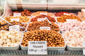 Candy shop in Naschmarkt, Vienna, Austria