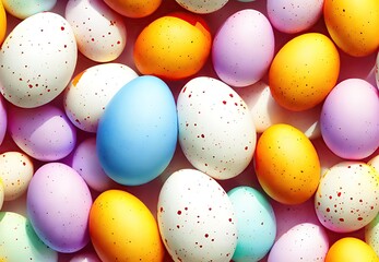 Fototapeta na wymiar Seamless repeating pattern of Easter Eggs