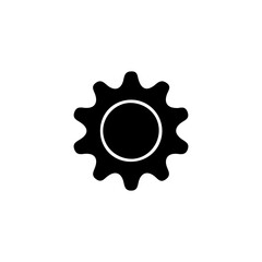 icon gear, solid, glyph. vector illustration