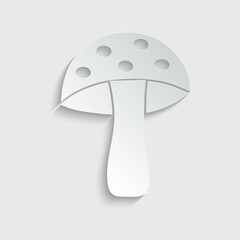 amanita icon  vector mushroom  sign