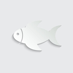 fish icon vector restaurant sign logo
