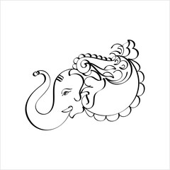 Ganesha Pen Ink Style M_2204017