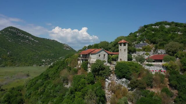 Monastery Kom. Serbian Orthodox Monastery in Montenegro. Manastir Kom
