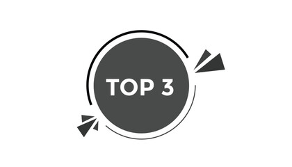 Top 3 button web banner templates. Vector Illustration
